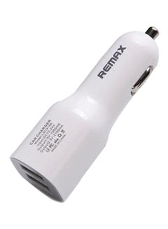 Dual Port USB Car Charger For Mobile Phone White - v1532025715/N15619877A_1