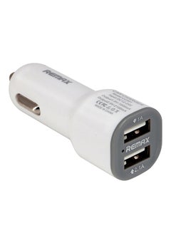 Dual Port USB Car Charger For Mobile Phone White - v1532025716/N15619878A_1