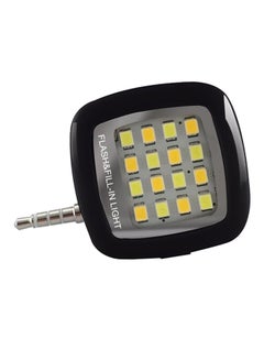 Generic Selfie LED Flash Light For Smartphones Black 