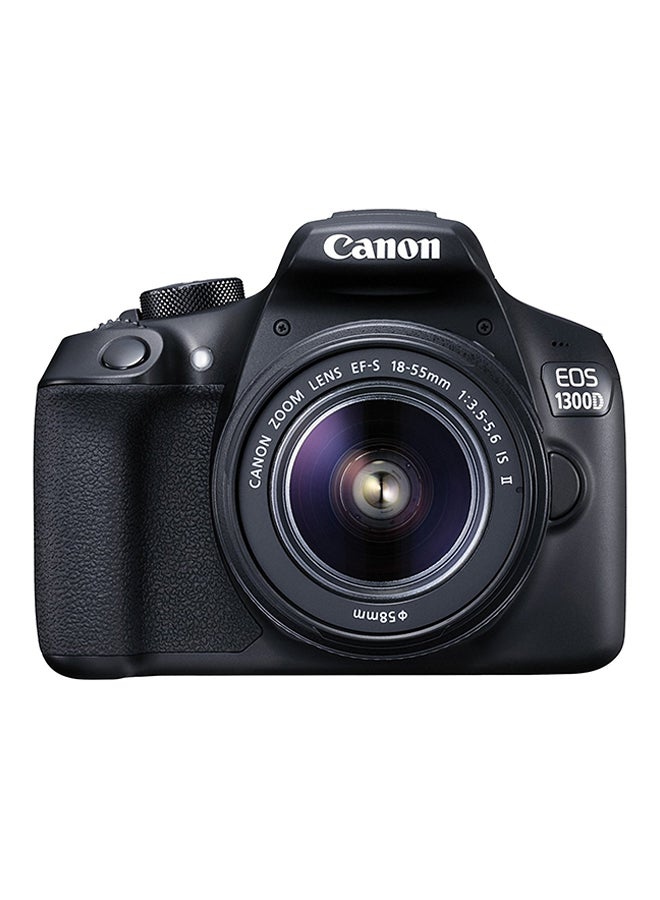 كانون - كاميرا رقمية EOS 1300D DSLR مزودة بطقم عدسات IS II بقياس 18-55 مم - Image 1