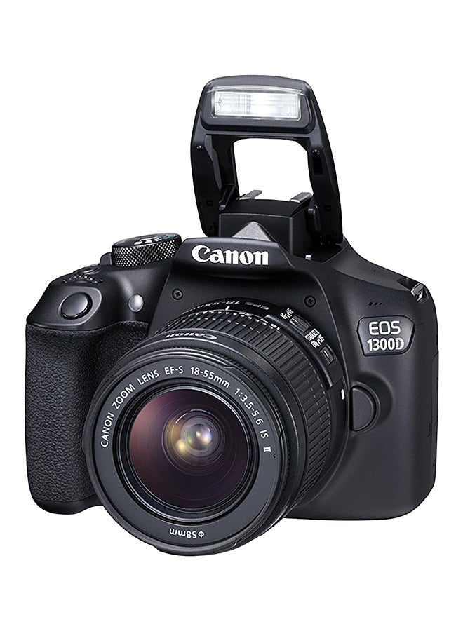 كانون - كاميرا رقمية EOS 1300D DSLR مزودة بطقم عدسات IS II بقياس 18-55 مم - Image 1