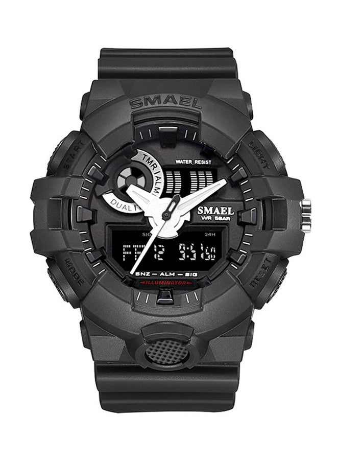 Men's Water Resistant Rubber Analog Watch 1642