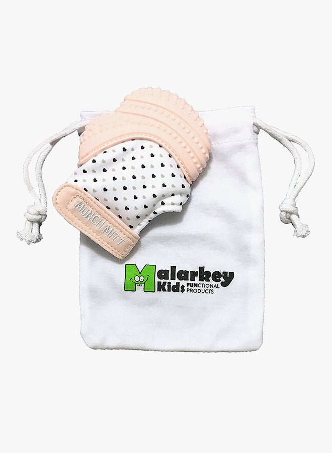 Malarkey Kids - Heart Print Teething Mitten - Image 1