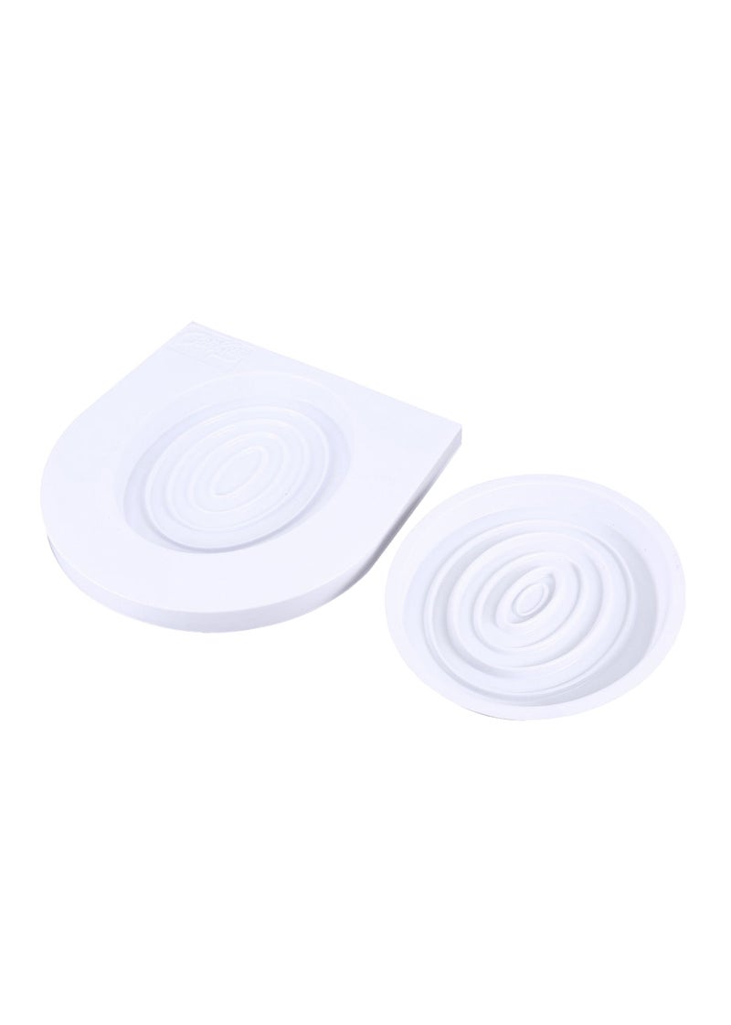 OUTAD Pet Toilet Trainer For Cats White 38.6x37.3x3centimeter  - Image 1