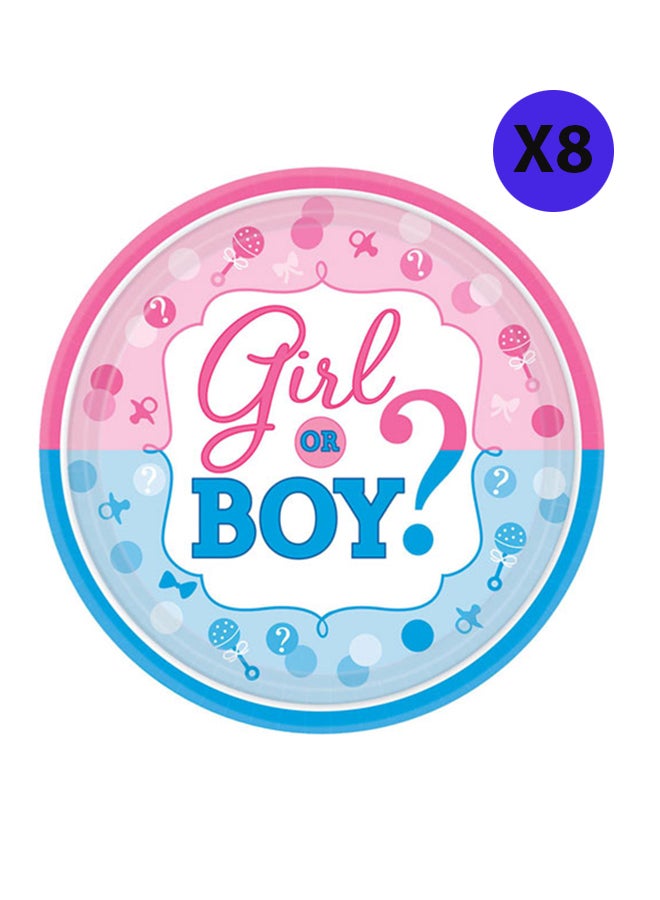 أمسكان طقم أطباق ورق دائرية مكون من 8 قطع 7بوصة