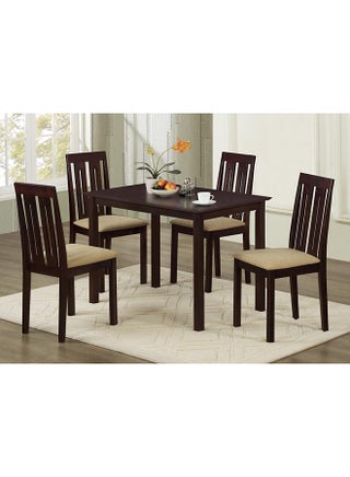 5-Piece Pali Dining Table And Chair Set Dark Brown - v1532078861/N13805433A_1