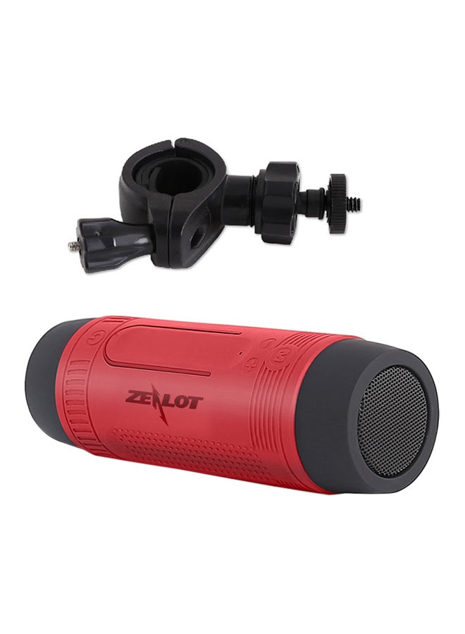 Zealot - Stereo Bluetooth Wireless Speaker With LED Flashlight Red/Black - Image 1