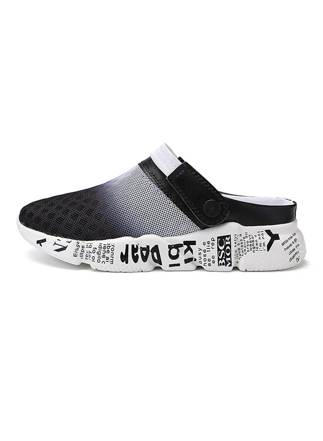Mesh Detailed Slippers Grey/White/Black  - Image 1