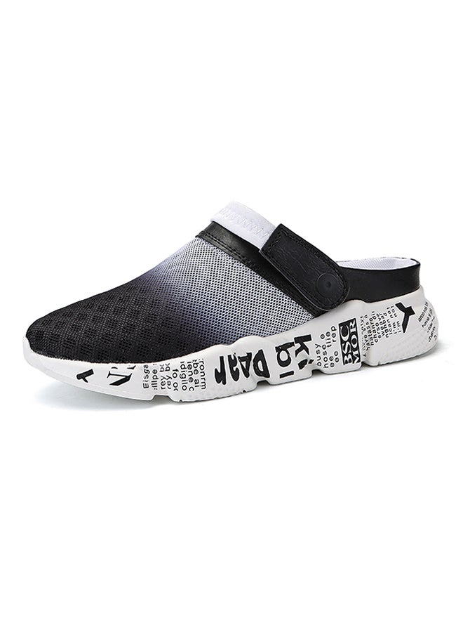 Mesh Detailed Slippers Grey/White/Black  - Image 4