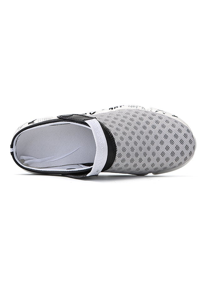 Mesh Detailed Slippers Black/Grey/White  - Image 2