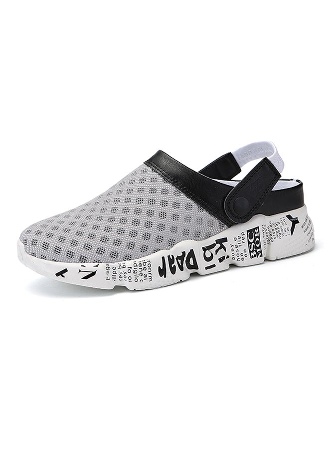 Mesh Detailed Slippers Black/Grey/White  - Image 3