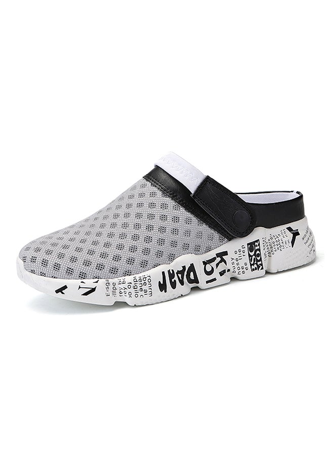 Mesh Detailed Slippers Black/Grey/White  - Image 4