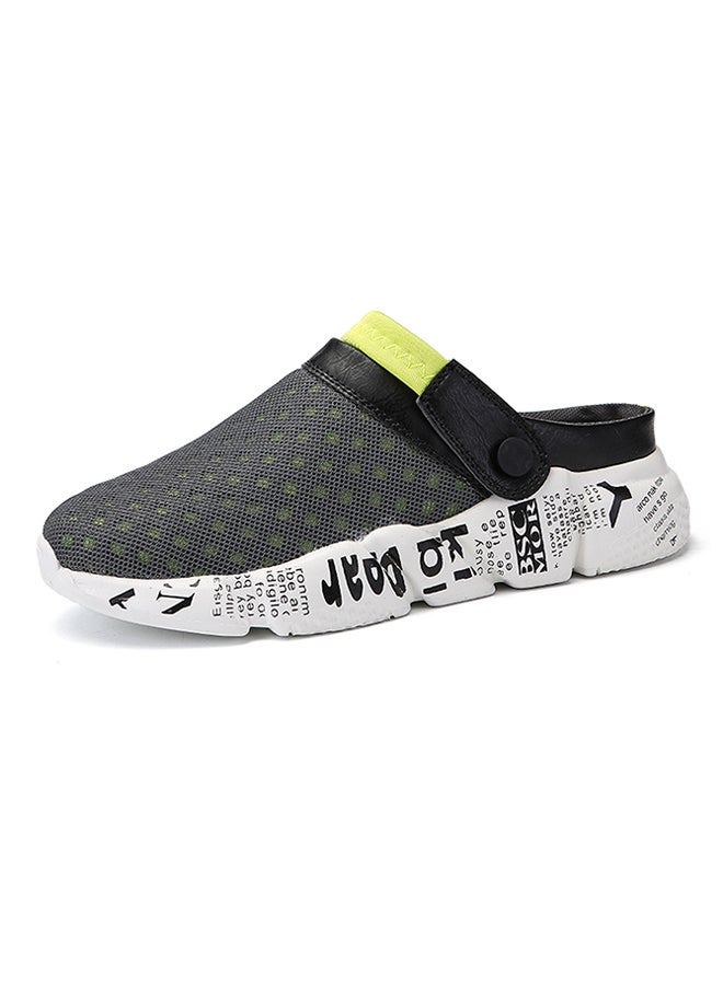Mesh Detailed Slippers Green/Grey/White  - Image 2
