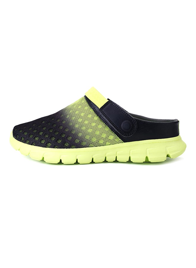 Mesh Detailed Slippers Green/Black  - Image 1