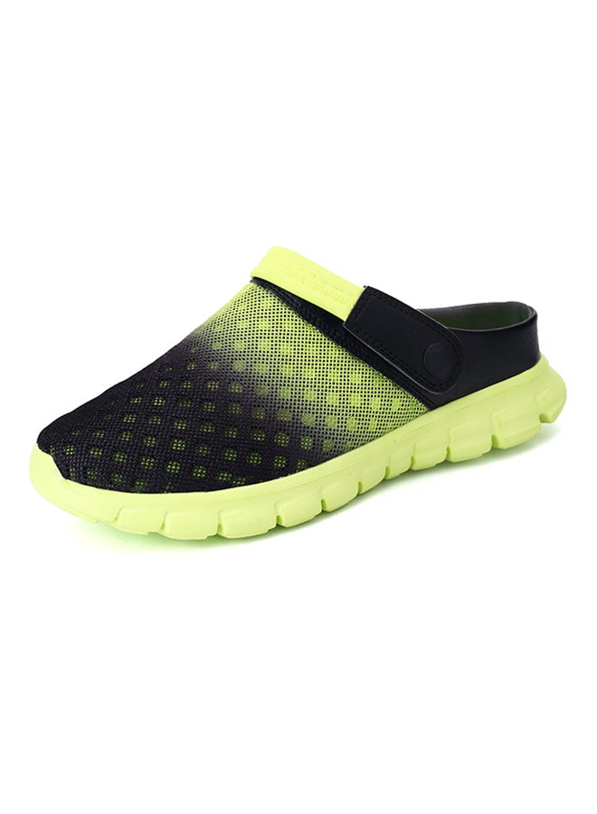 Mesh Detailed Slippers Green/Black  - Image 2