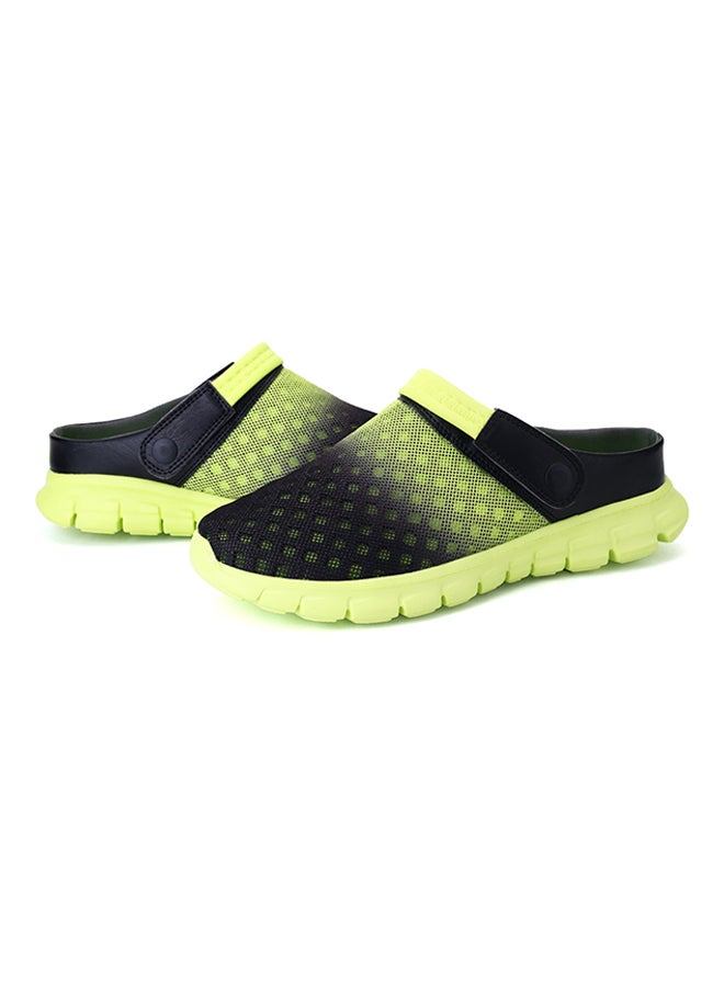 Mesh Detailed Slippers Green/Black  - Image 3