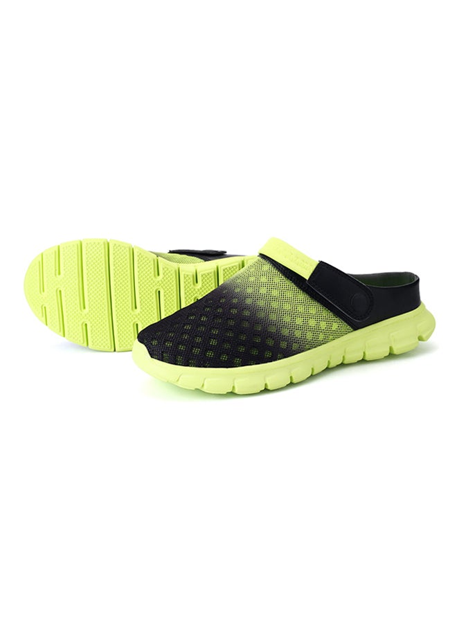 Mesh Detailed Slippers Green/Black  - Image 4