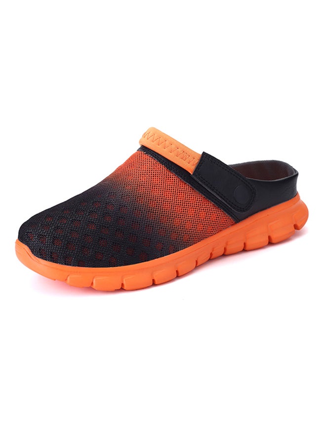 Mesh Detailed Slippers Orange/Black  - Image 2