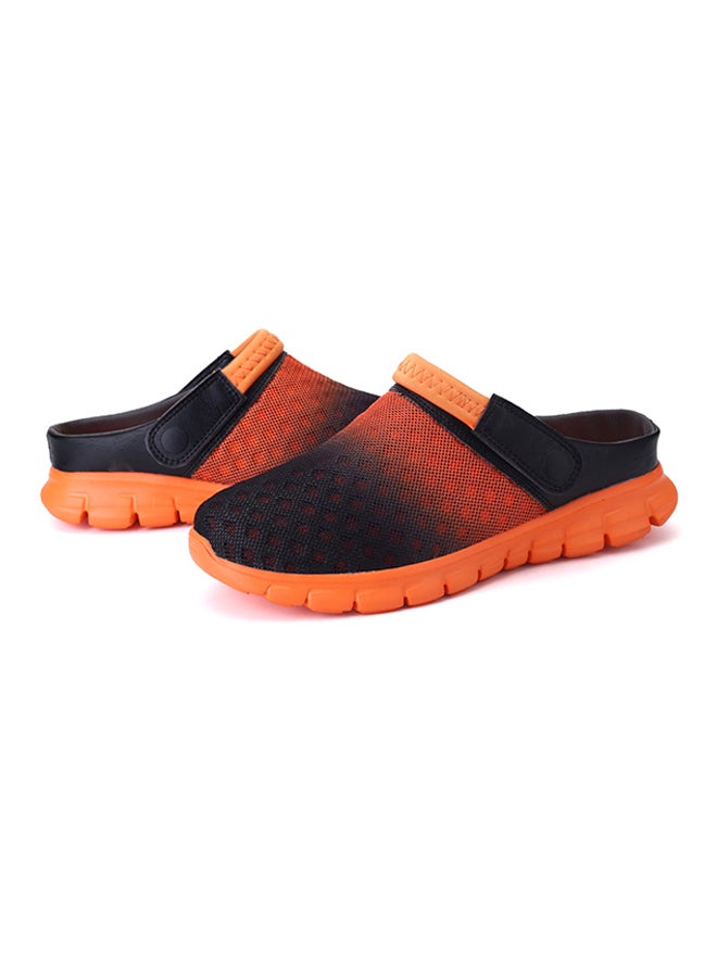 Mesh Detailed Slippers Orange/Black  - Image 3