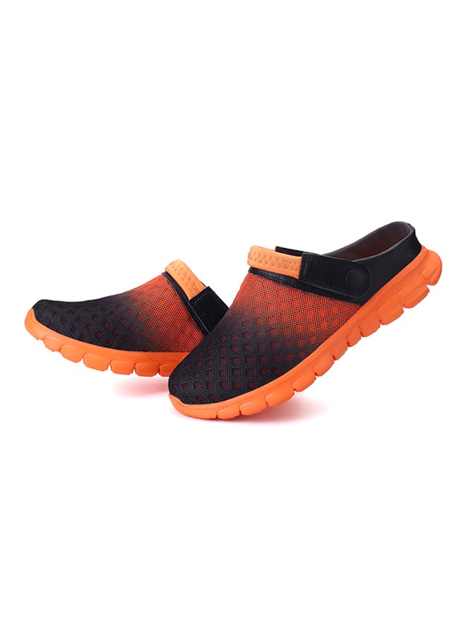 Mesh Detailed Slippers Orange/Black  - Image 4