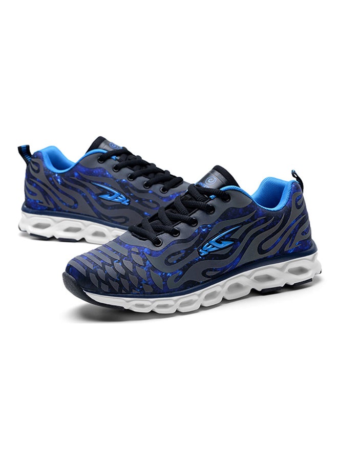 Lace Up Ultra Light Running Shoes Blue/Grey/white - Image 4