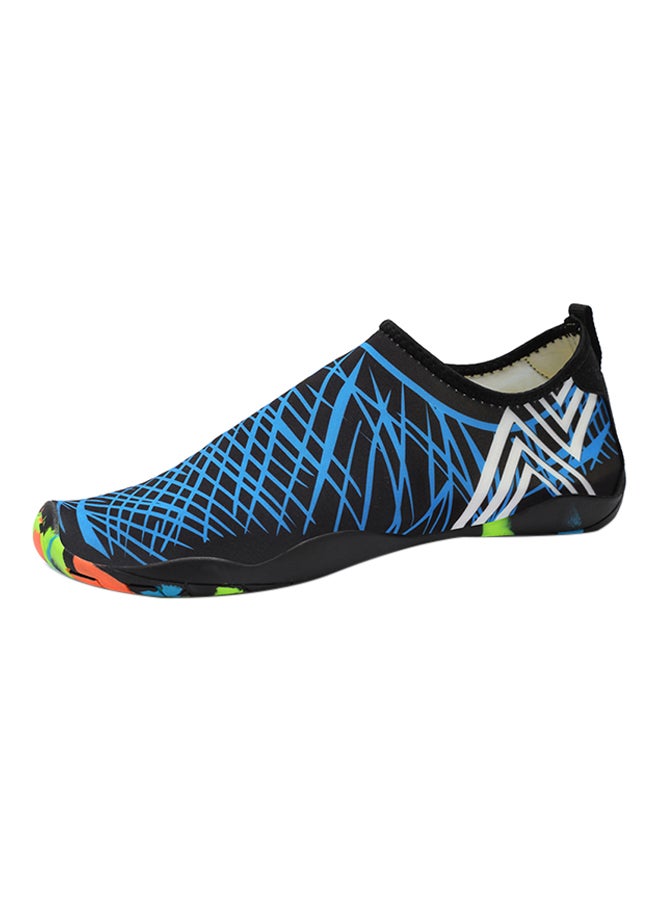 Printed Design Slip Ons Blue/White/Black  - Image 1