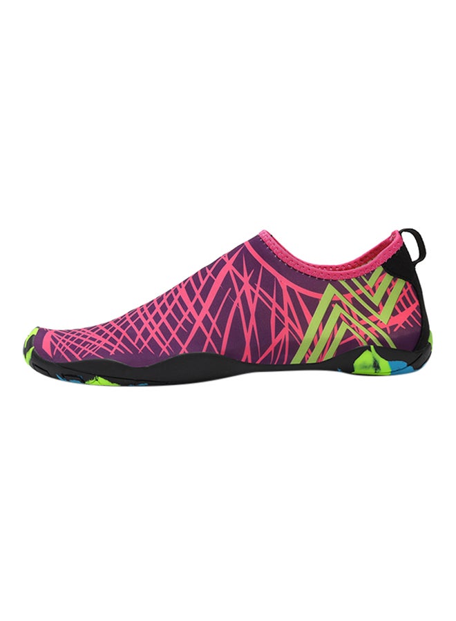 Printed Design Slip Ons Pink/Purple/Green  - Image 1