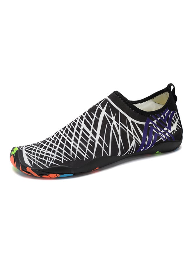 Printed Design Slip Ons White/Black  - Image 2