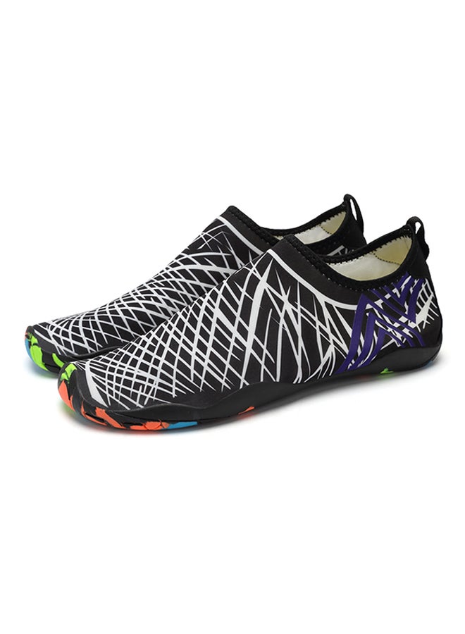 Printed Design Slip Ons White/Black  - Image 3