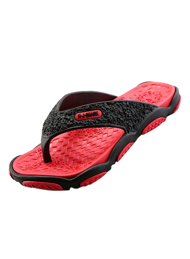 Light Weight Massage Thong Flip Flops Red/Black  - Image 1
