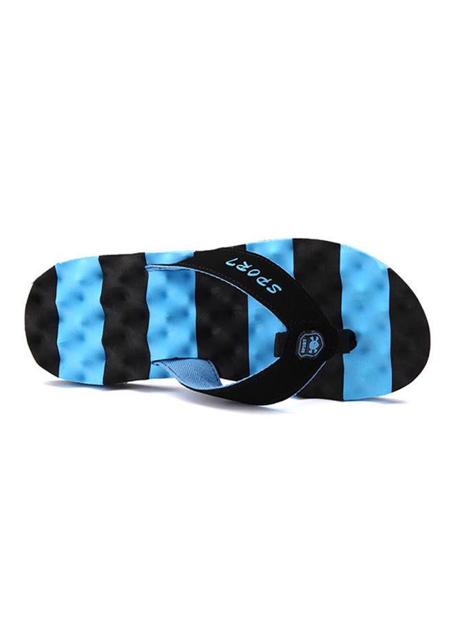 Light Weight Massage Thong Flip Flops Blue/Black  - Image 3