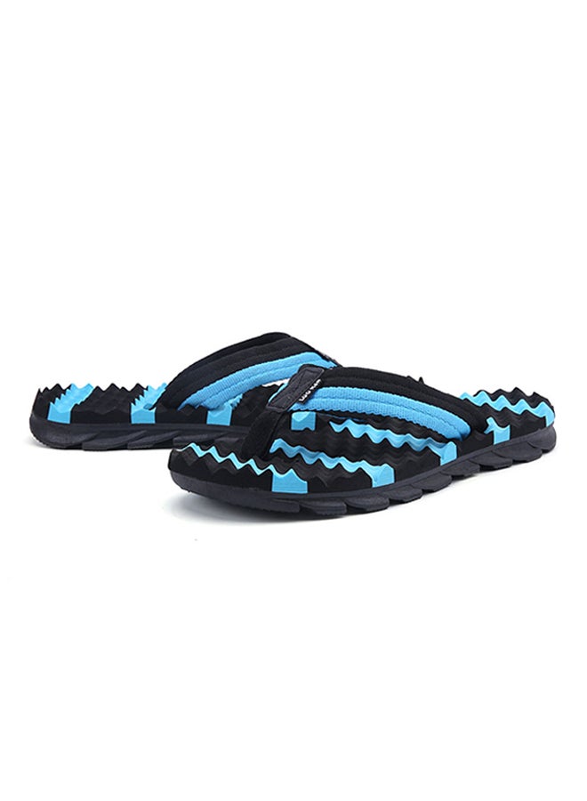 Light Weight Massage Thong Flip Flops Blue/Black  - Image 3