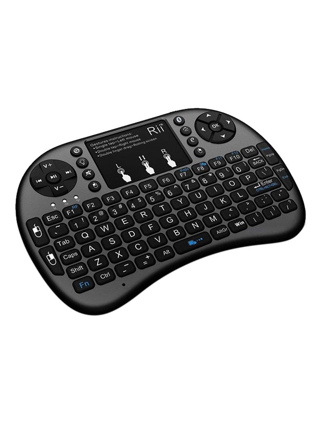Mini Wireless Bluetooth Backlight Touchpad Keyboard With Mouse Black - Image 1