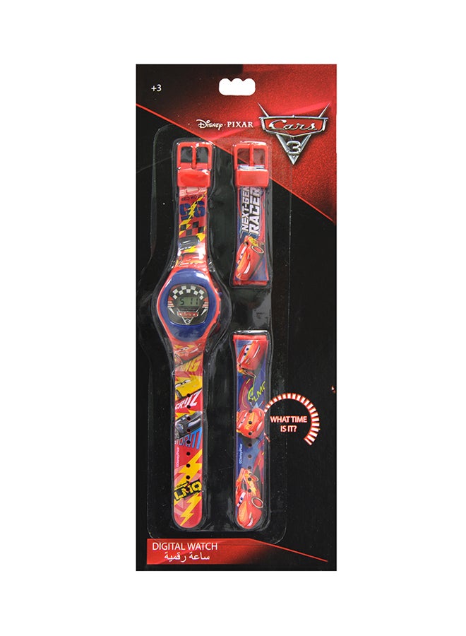 Disney - Kids' Rubber Digital Watch CS36292 CARS - Image 1