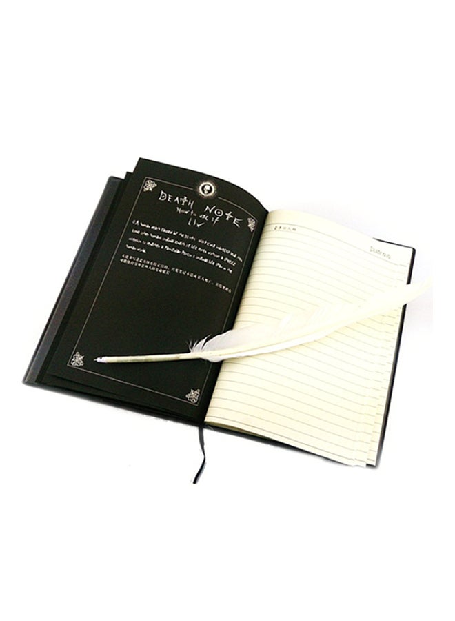 2-Piece Printed Notebook With Pen Black/White - v1532340313/N15686844A_3