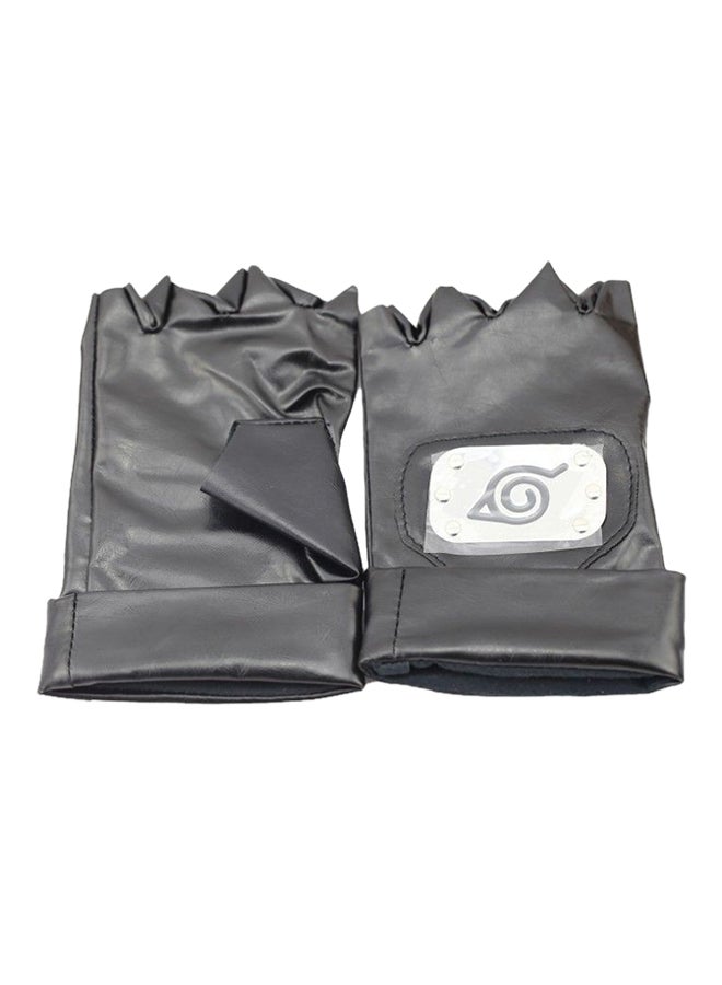 QiaoKai Pair Of Naruto Kakashi Konoha Leaf Cosplay Gloves  - Image 1