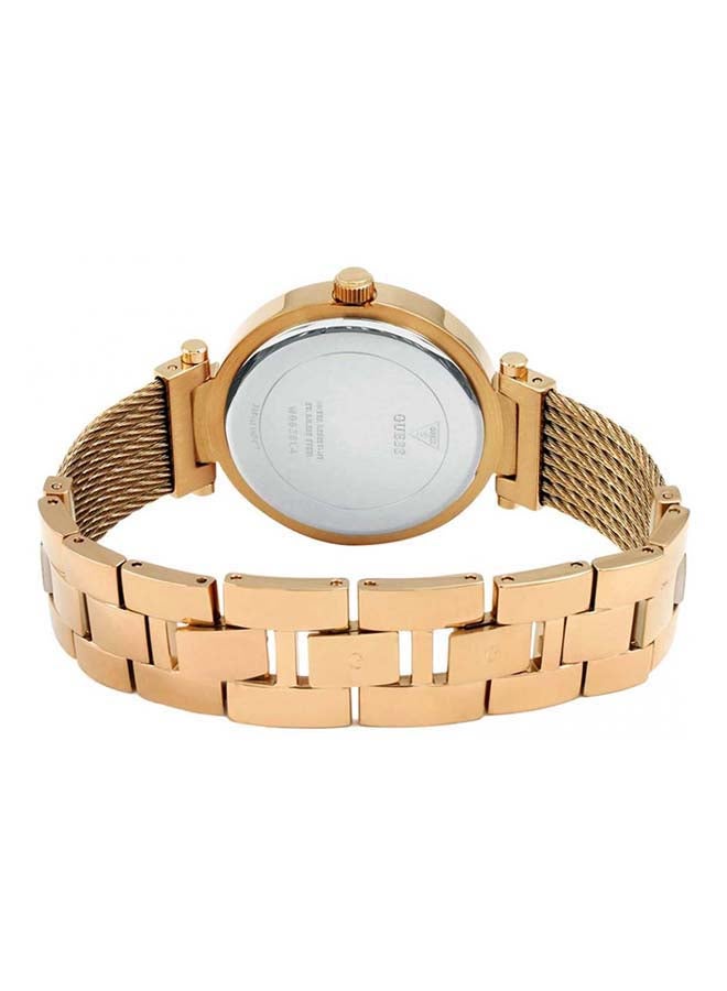 جس ساعة انالوج مقاومة للماء من الستانلس ستيل W0638L4 - 36 ملم - ذهبي وردي - Image 2