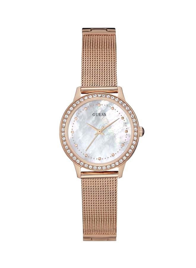 جس ساعة يد مضادة للماء بعقارب من الستانلس ستيل طراز W0647L2 للنساء - Image 1