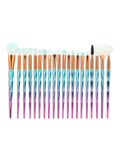 20 Piece Make Up Brush Set Multicolor