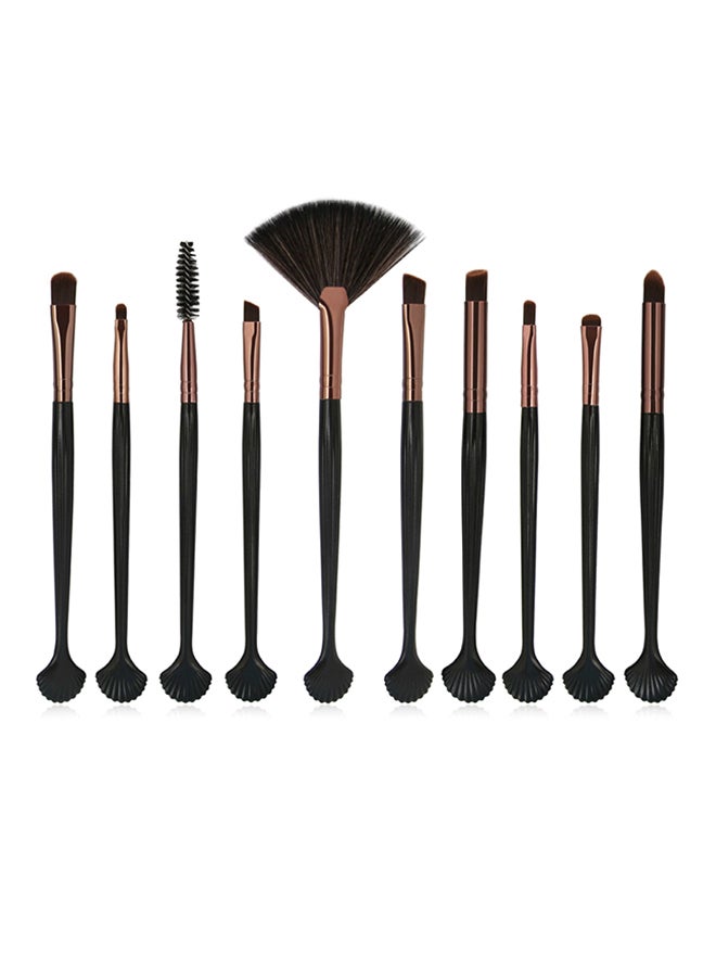 10 Piece Make Up Brush Set Black/Rose Gold - v1532345505/N15888535A_1