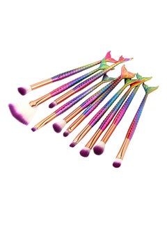 MAANGE 10 Piece Make Up Brush Set Multicolor 