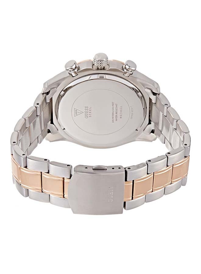 جس ساعة يد كرونوغراف مقاومة للماء بسوار من الستانلس ستيل طراز W0746G1 للرجال - Image 2