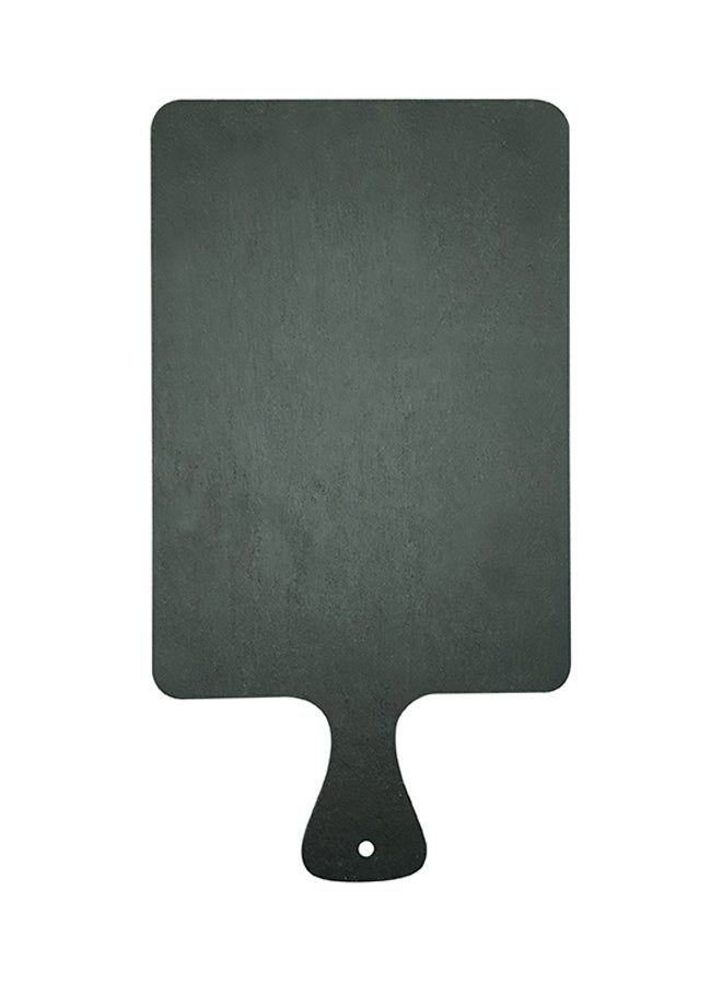 Rectangle Slate Plate With Paddle Grey 19x11cm