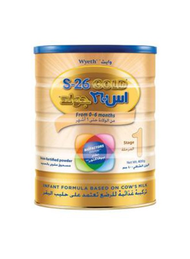 Wyeth S-26 Gold Stage 1 Baby Formula Food 400grams