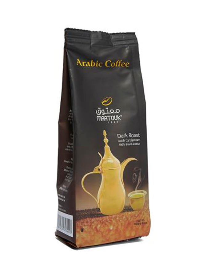 Maatouk Dark Roasted Arabic Coffee With Cardamom 250grams - Image 1