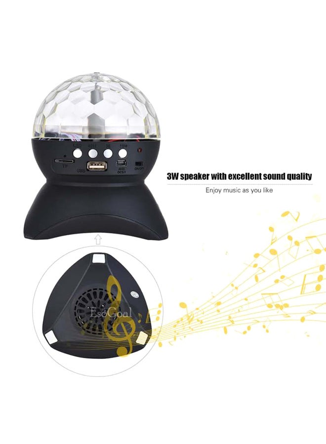 Crystal Ball Bluetooth Speaker With RGB Lithing Effect Black - Image 2