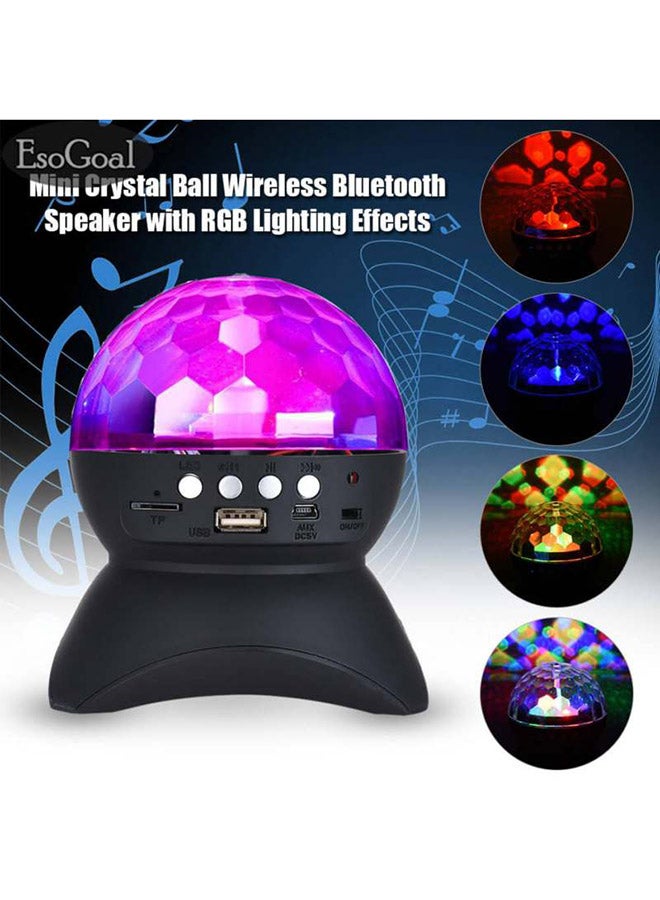 Crystal Ball Bluetooth Speaker With RGB Lithing Effect Black - Image 3