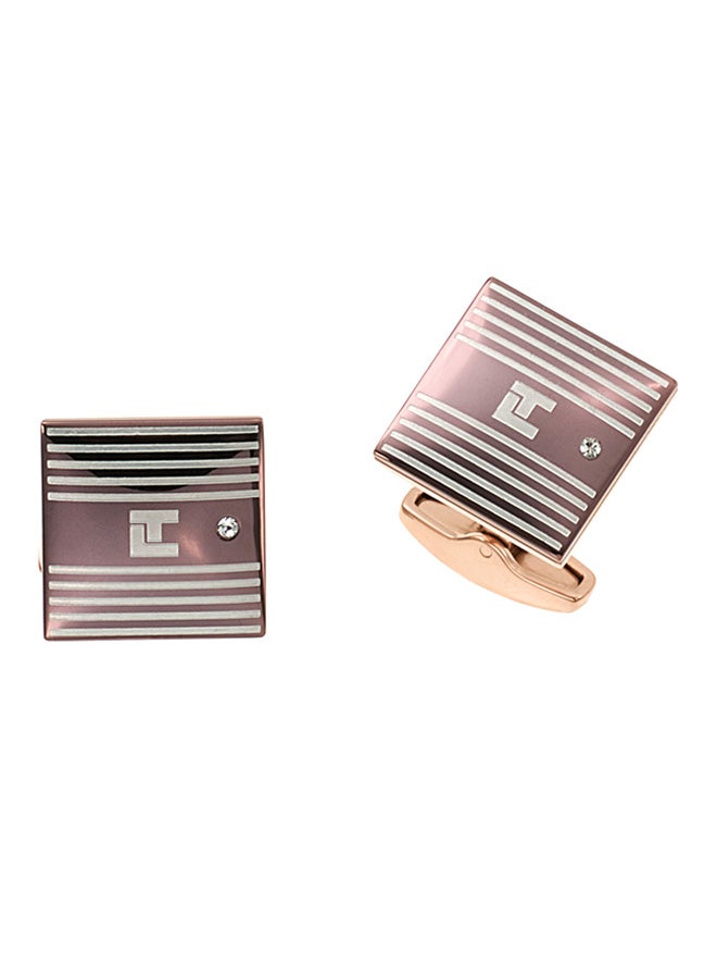 تيد لابيدوس أزرار أكمام من الستانلس ستيل