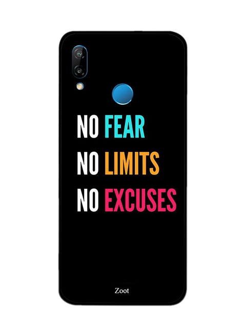 Thermoplastic Polyurethane Protective Case Cover For Huawei Nova 3e No Fear No Limits No Excuses