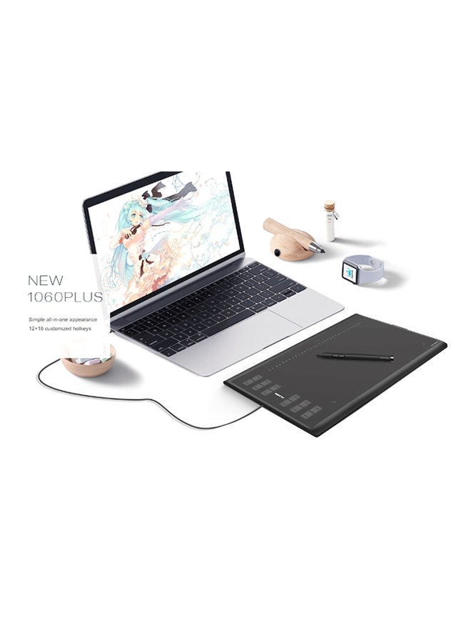 HUION New 1060 Plus Graphic Tablet Black  - Image 4